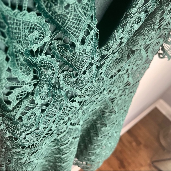 COPY - Sandro Hearty Lace Fit & Flare Short Sleeve Cocktail Mini Dress Size XS … - Picture 4 of 11